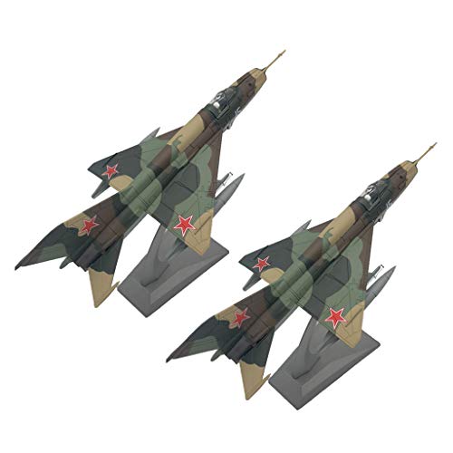 #N/A/a 2 Piezas 1:72 Escala MIG-21 Avión de Combate Helicóptero Diecast Modelo Militar