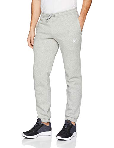 Nike CF FLC Club, Pantalones Deportivos para Hombre, Gris (Grey Heather/White), Small