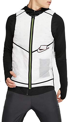 NIKE M Nk Wild Run Aerolayer Vest Chaleco, Hombre, White/White/Reflective silv, 2XL