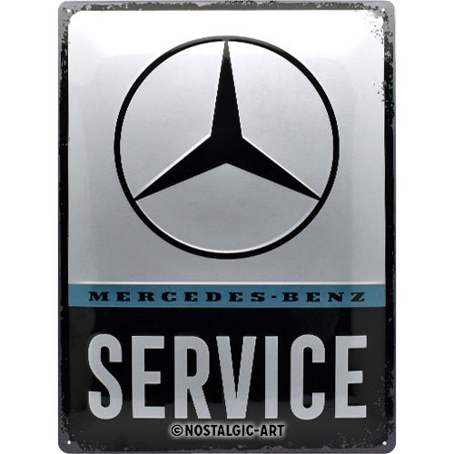 Nostalgic-Art Cartel de Chapa Retro Mercedes-Benz – Service – Idea de Regalo para los Fans de los Coches, metálico, Diseño Vintage, 30 x 40 cm