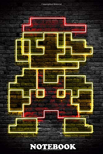 Notebook: 8bit Mario Light Wall , Journal for Writing, College Ruled Size 6" x 9", 110 Pages