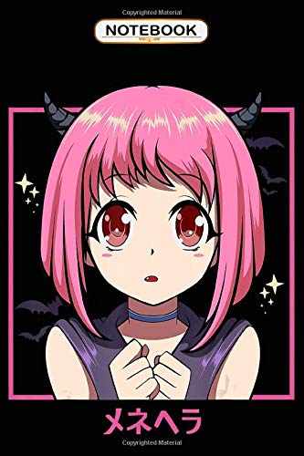 Notebook: Japanese Anime Girl Punk Evil - Pastel Menhera Kawaii , Journal 6x9, 100 Pages Bank Lined Paperback Journal/ Composition Notebook/Anime gifts Notebook