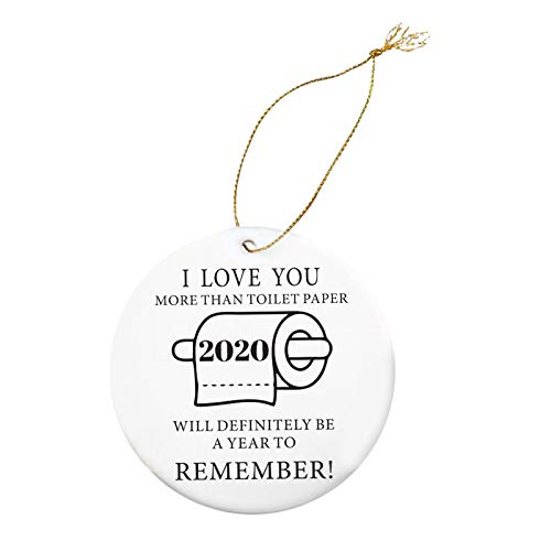 oshhni Creative 2020 40s Christmas Ornament I Survived 3"Circle Christmas Decor - Estilo 2, Individual