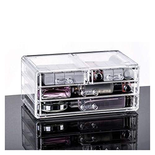 OYZK Caja de joyería for Mujeres cajones Maquillaje Organizador cosméticos Caja de Almacenamiento Transparente Caja de plástico lápiz Labial joyería (Color : D)