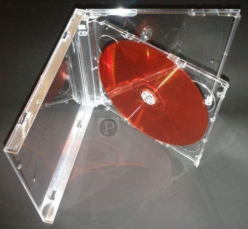 Panmer - Cajas dobles para CD (5,2 mm, 25 unidades), transparente