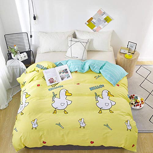 PENVEAT Juego de Cama de algodón 100% Funda nórdica/edredón King Full Queen King 160 * 210/180 * 220/200 * 230/220 * 240 Funda de edredón para niños, XX, Funda de Almohada de 2 Piezas