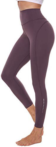 Persit Mallas de Deporte de Mujer, Leggins Deportivos Mujer Push Up Mallas Yoga Running Pantalon Deporte Violeta Oscuro - XS