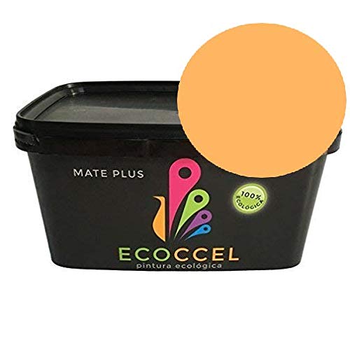 Pintura, pintura pared, pintura pared interior, pintura colores, pintura blanca, pintura exterior, pintura ECOLOGICA, ECOCCEL 4LT (4 Lt, Naranja Medio)