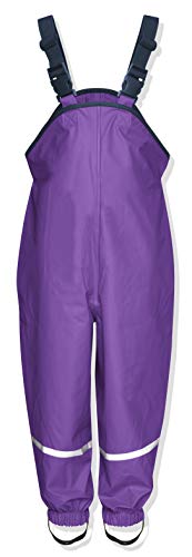 Playshoes Regenlatzhose Textilfutter Pantalón Impermeable, Violeta (Lila), 104 Unisex bebé