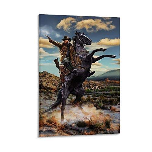 Póster artístico de Red Dead Redemption 2 de Arthur Morgan y arte de pared, póster moderno para decoración de dormitorio familiar, 40 x 60 cm