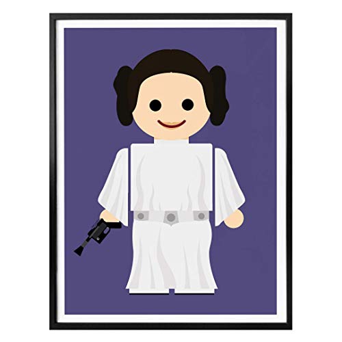 Póster de artista Playmobil Princesa Leia, juguete, 40 x 30 cm, decoración para el salón