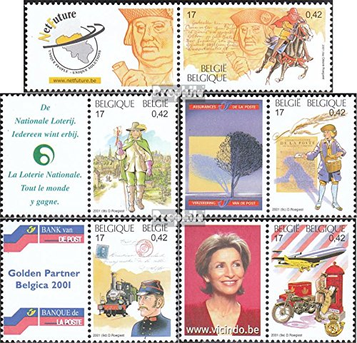 Prophila Collection Bélgica Michel.-No..: 3046Zf-3050Zf con Ornamento (Completa.edición.) 2001 filatelia (Sellos para los coleccionistas) vehículos sobre raíles / funicular