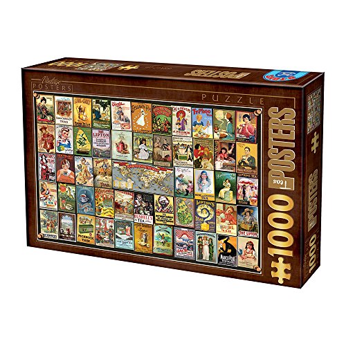 Puzzle D-Toys - Vintage Collage - Teas, 1.000 piese (Dtoys-74362-VC01-(74362))