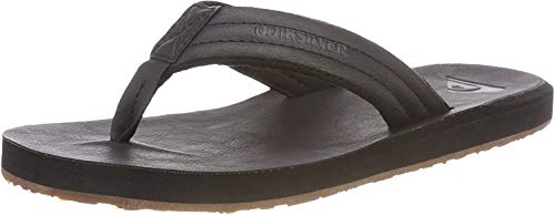 Quiksilver Carver Nubuck-Sandals For Men, Zapatos de Playa y Piscina Hombre, Negro (Solid Black Sbkm), 43 EU