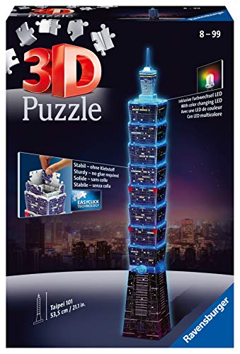 Ravensburger - Puzzle 3D Taipei, edición nocturna (11149)