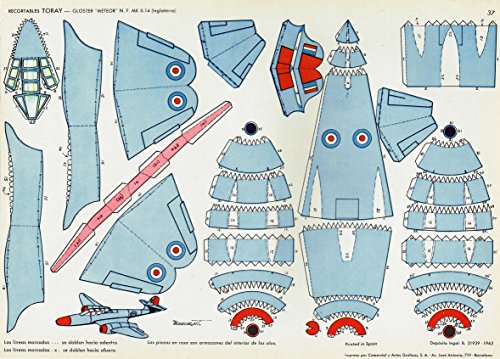 RECORTABLES TORAY GRUPO 3º AVIONES DE COMBATE 37. Gloster Meteor Nf Mk Ii-14 Inglaterra. Toray. Gloster Meteor Nf Mk Ii-14 Inglaterra. Oferta