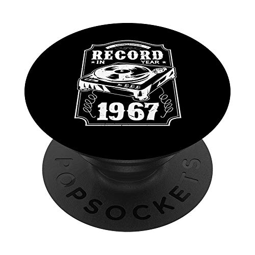 Regalo para el vinilo antiguo de 53 años 1967 53 cumpleaños PopSockets Agarre y Soporte para Teléfonos y Tabletas