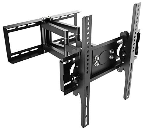 RICOO R28 Soporte TV Pared Giratorio Inclinable Televisión 32-65" (81-165cm) Brazo Universal Televisor LED/LCD/Curvo VESA 200x200-400x400 Negro