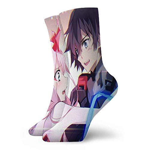 Rincvo Anime Anime Hiro Darling In The Franxx Calcetines de algodón para Mujer Calcetines de Vestir de Tobillo Talla 7-12