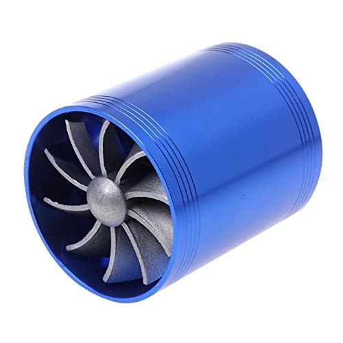 RJJ Wyfan Ventilador de admisión de Aire Supercharger Turbo Fuel Gas Saver Fan Azul