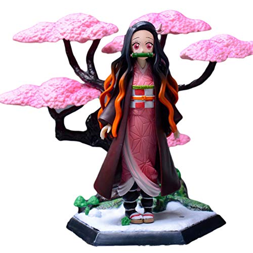 Runsmooth 19cm Demon Slayer Kimetsu No Yaiba Anime Figura Nezuko Kamado PVC Estatua Figura de acción Modelo Juguete coleccionables Decoración