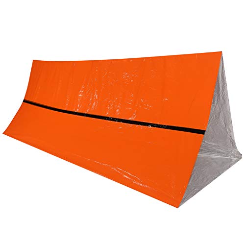 Saco de dormir cálido, tienda impermeable duradera, para acampar, actividad nocturna de emergencia, senderismo(Orange tent)