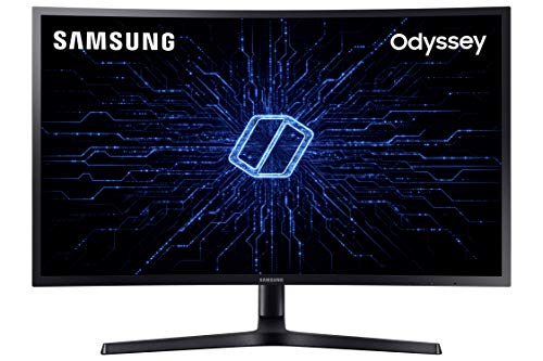 Samsung Odyssey C32HG70 - Monitor gaming curvo de 32'' QHD (2560x1440, QLED, 144 Hz, 1 ms, 350 cd / m², 3000:1, 1800R , Azul, Gris) Negro