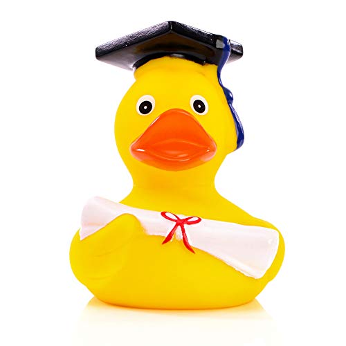 Schnabels Pato de goma para graduado – Regalo para estudiantes, Bachelor Master exámenes maestros, amuleto de la suerte divertido original – Pato de decoración para bañera