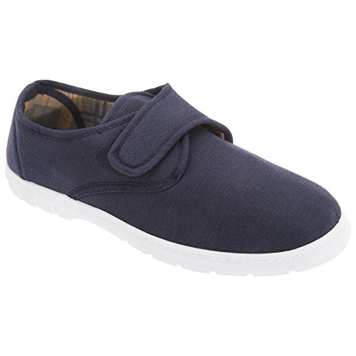 Scimitar - Zapatillas de Tela con Cierre de Cierre Adhesivo Hombre Caballero - Alpargatas/Verano (42 EUR) (Azul Marino Vaquero)