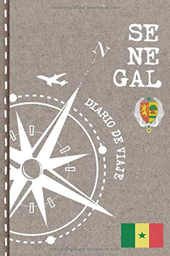 Senegal Diario de Viaje: Libro de Registro de Viajes - Cuaderno de Recuerdos de Actividades en Vacaciones para Escribir, Dibujar - Cuadrícula de Puntos, Dotted Notebook Journal A5