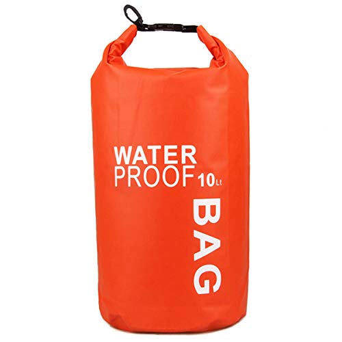 SFBOHEM La Bolsa Seca Impermeable Flotante, la Bolsa de Roll-on Duradera Mantiene el Equipo seco, Adecuado para Rafting, natación, Senderismo,Naranja