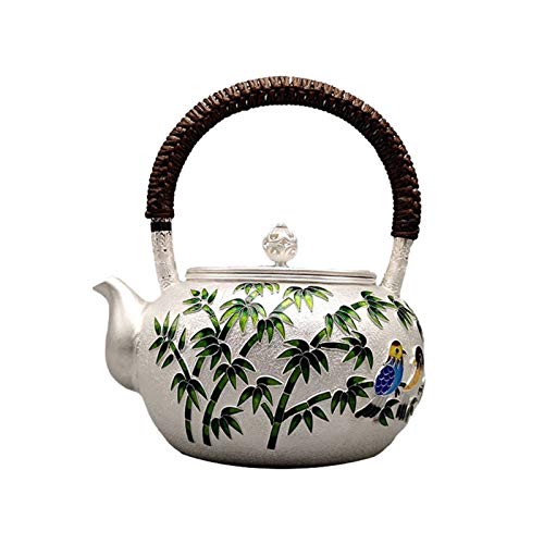 SHENLIJUAN Plata esterlina 999 Caldera Vieja Olla de Kung Fu té de Ajuste Manual de la producción de Agua Caliente de la Tetera Oficina de la colección del Regalo