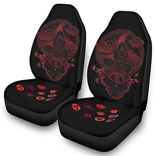 Shinobi - Juego de 2 fundas para asientos delanteros de coche, accesorios completos para la mayoría de vehículos, camiones, SUV, protectores de cojín elásticos para hombres y mujeres, color blanco