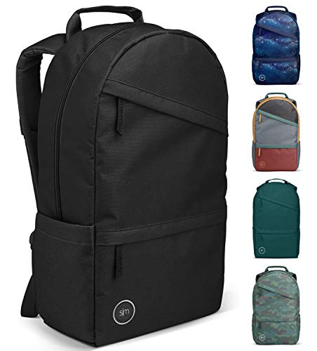 Simple Modern Legacy Mochila Ordinador Portatil Mochilas Escolares Juveniles Niñas Mujer u Hombre - Bolso Mochila Deporte - Maleta de Mano o Mochila para Pañales 25L -Medianoche Negro