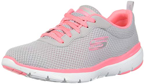 Skechers Flex Appeal 3.0-First Insight, Zapatillas Mujer, Varios Colores (LGHP Black Mesh/Trim), 39 EU