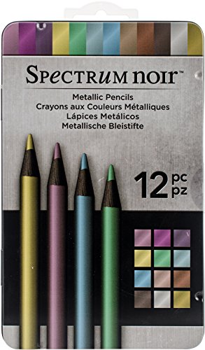 Spectrum Noir SPECN-MP12, Pack de 12 lápices metálicos PK, 19 x 12 x 1.5 cm, Multicolor