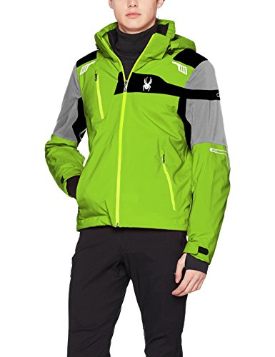 SPYDER Titan Chaqueta, Hombre, Fresh/Polar Herringbone/Green, Small