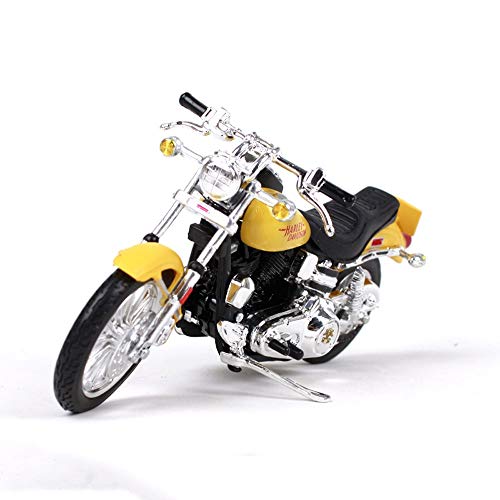 SSBH 1:18 1977 FXS Low Adultos monto Amarillo Fundido a Troquel del Moto Modelo Juguete for cumpleaños de la decoración del hogar Adornos Colección Accesorios de fotografía