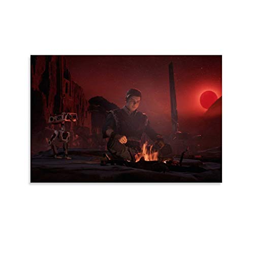 SSKJTC Póster de la película Star Wars de Jedi Fallen Order Panel de decoración del hogar para sala de estar (50 x 75 cm)