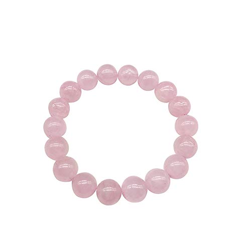 SSQY Al por Mayor Rosa Rosa Cristal Cuarzo Natural Piedra Rally Pulsera Cuerda elástica Pulsera joyería Pareja Mujer Regalo de la Mujer Abalorios 4mm