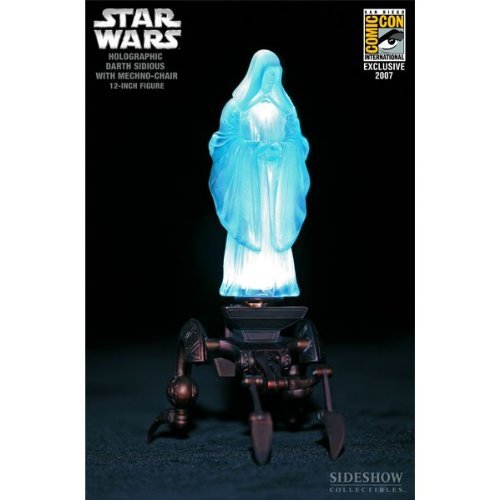 Star Wars 2007 Comic con Exclusive Holographic Darth Sidious with Mechno Chair