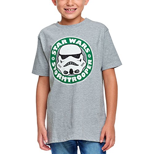 Star Wars Bostts009 Camiseta, Gris, 128 para Niños