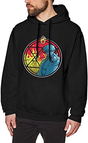 SYEA Anime Fullmetal Alchemist Light ¡em Up! - Sudadera con capucha para hombre