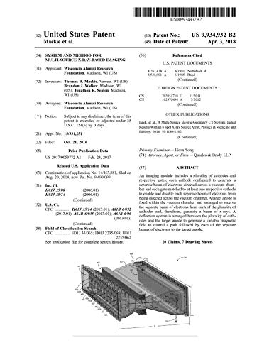 System and method for multi-source X-ray-based imaging: United States Patent 9934932 (English Edition)