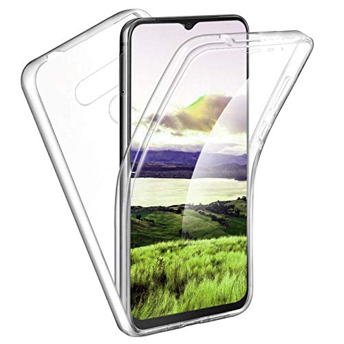 TBOC Funda para LG Q60 [6.26 Pulgadas] - Carcasa [Transparente] Completa [Silicona TPU] Doble Cara [360 Grados] Protección Integral Total Delantera Trasera Lateral Móvil