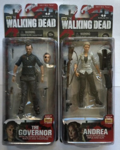 The Walking Dead Series 4 - The Governor and Andrea Set of 2 Action Figures. by Unknown