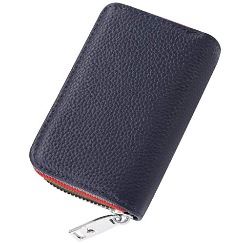 Turshell Tarjeteros para Tarjetas De Credito Porta Tarjetas De Credito Credit Card Holder Cartera RFID Portatarjetas Monederos De Hombre Accesorios Tarjetero Mujer Piel Cremallera Armada