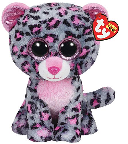 TY- Leopardo Peluche, juguete, Color gris, 23 cm (United Labels Ibérica 37038TY) , color/modelo surtido