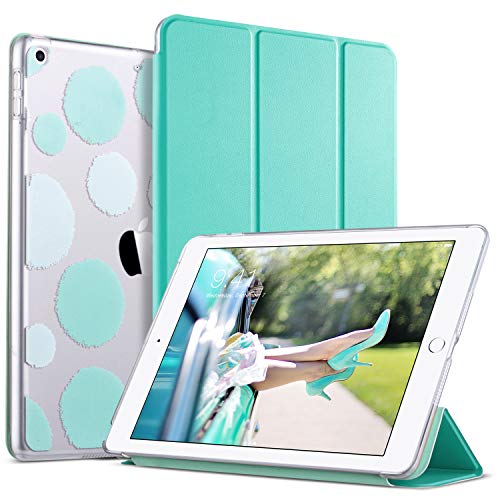 ULAK Funda para iPad 9.7 Pulgada 2018/2017, iPad 5ª/6ª Carcasa Función de Despertador Automático Magnético y Sueño Smart Cubierta Trifold Soporte Caso para Apple iPad 9,7 Pulgada 2017/2018 - Menta