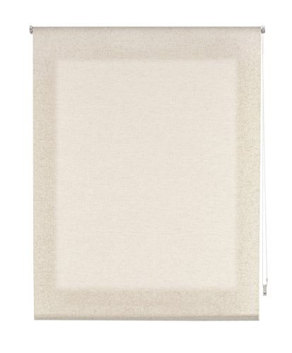 Uniestor Natural Lino Estor Enrollable, Tela, Beige, 100x200 cm